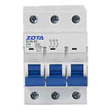 Автоматический выключатель ZOTA Ev30-63 3P 4.5kA 10A C без перемычки