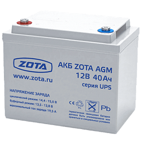 АКБ ZOTA AGM 40-12